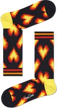 Happy Socks Burning Heart Thin ATBUH29-9300 - Meerkleurig Fire Unisex - 41-46