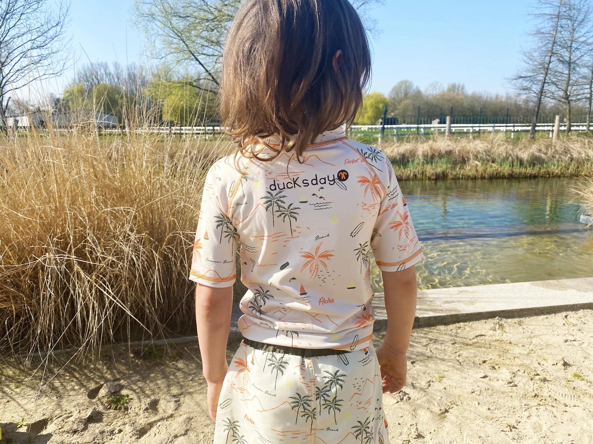 Ducksday - Zwemshirt - UV beschermend - UPF50+ - korte mouw - unisex - Waikiki - 12 jaar — afbeelding 4