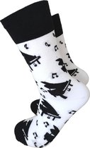 Verjaardag cadeautje - Piano sokken - Sokken - Leuke sokken - Vrolijke sokken - Luckyday Socks - Sokken met tekst - Aparte Sokken - Socks waar je Happy van wordt - Maat 36-41