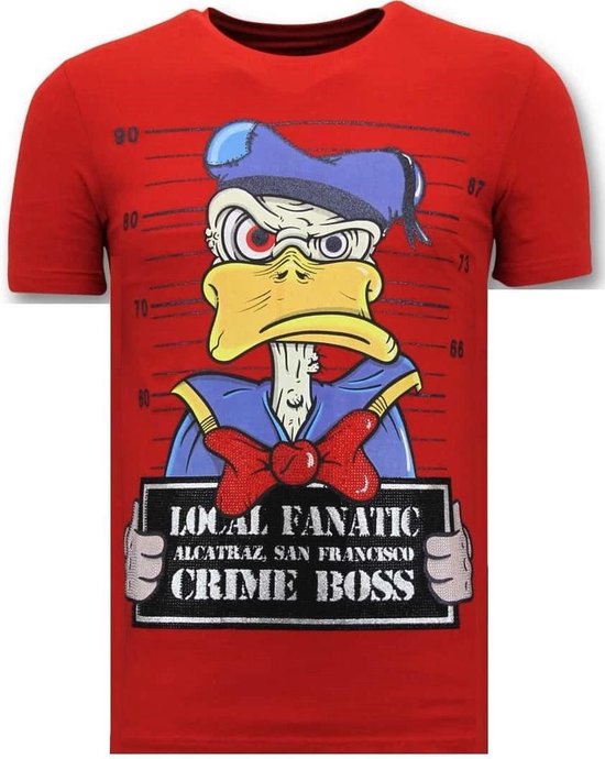 T-shirt Homme Local Fanatic Luxe - Prisonnier d'Alcatraz - Rouge - Tailles: S