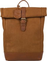 Burkely Soul Sam Unisex Rugtas Rolltop 15.6" Rugzak 16,1l - Cognac