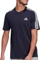 adidas Essentials  Sportshirt - Maat XL  - Mannen - Navy/Wit