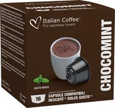 Italian Coffee - ChocoMint Warme chocolademelk met munt - 16 stuks - Dolce Gusto compatibel