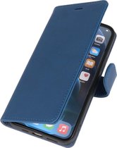 DiLedro - Suede Lederen iPhone 12 Mini hoesje bookcase - iPhone 12 Mini wallet case - hoesje iPhone 12 Mini bookcase - Suede Leer - iPhone 12 Mini Bookcase - Blauw