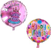 Folie ballon Happy Birthday  46 cm   ass afbeelding