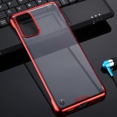 Voor Galaxy S20 Plus SULADA Borderless Drop-proof Vacuum Plating PC Case (Rood)