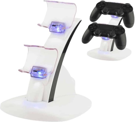 Let op type!! IPLAY LED micro dubbele controller houder Lader 2 LED micro USB handvat snel opladen Dock station standaard lader voor PS4 controller