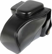 lederen Camera hoesje Bag voor Canon 100D (zwart)