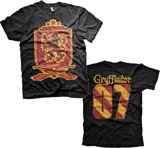 Harry Potter Heren Tshirt -XL- Gryffindor 07 Zwart