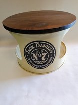 bijzettafel olievat tafel olievat Jack Daniels tafel retro vintage