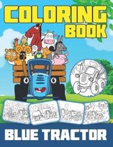 Blue Tractor Coloring Book