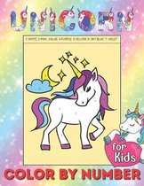 Unicorn Color by Numbers for Kids