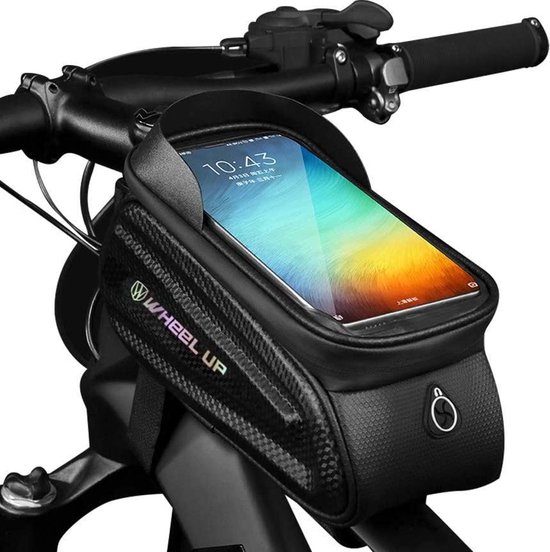 Afhankelijkheid Afkorting Zonnebrand Fietsframetas, waterdichte fietstas TPU-stuurtas met touchscreen Mobiele...  | bol.com