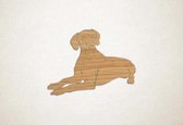 Wanddecoratie - Hond - Deense Dog - M - 60x79cm - Eiken - muurdecoratie - Line Art