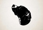 Wanddecoratie - Hond - Pitbull 1 - L - 79x75cm - Zwart - muurdecoratie - Line Art