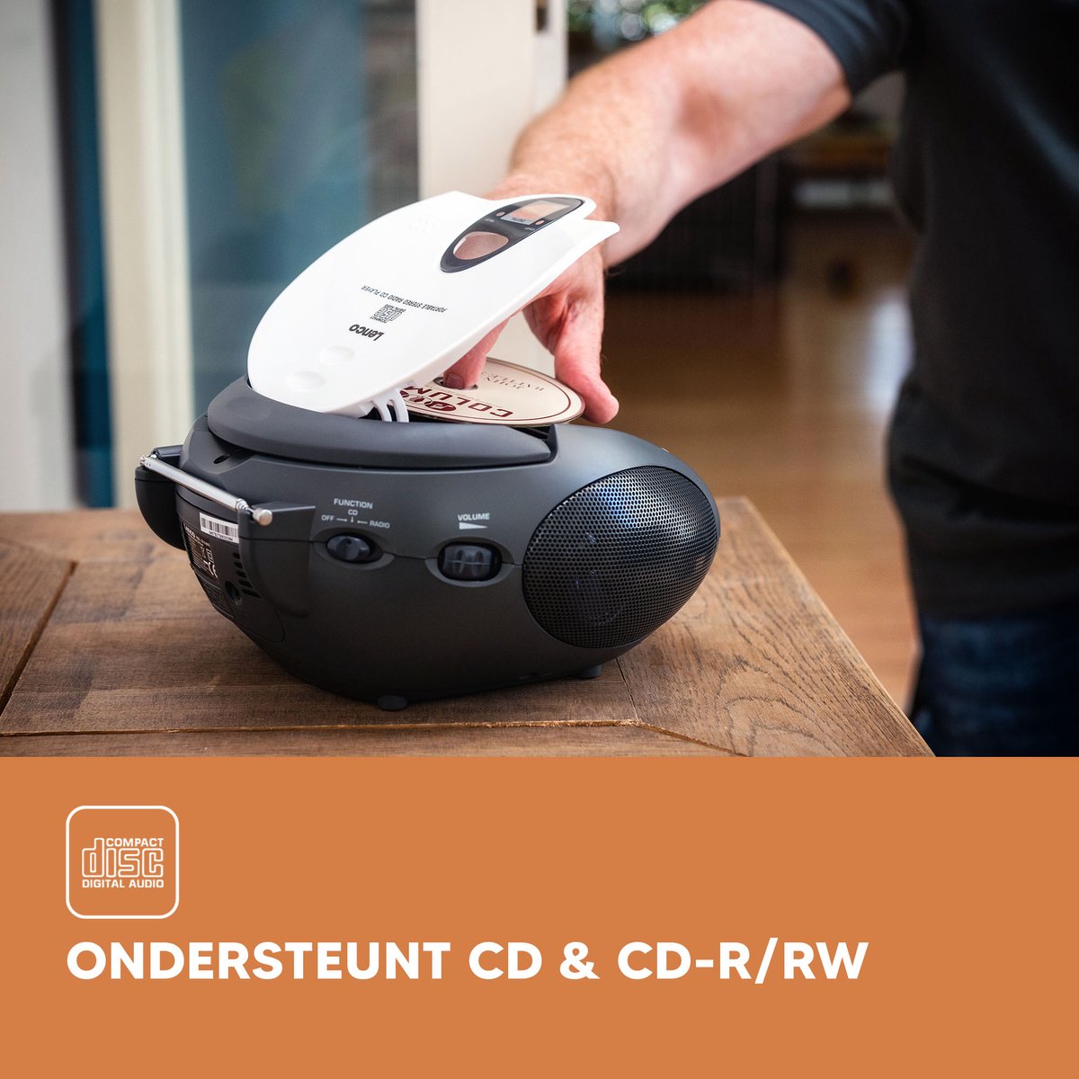 Lenco SCD-24 Radio CD-speler – Wit thumbnail 5