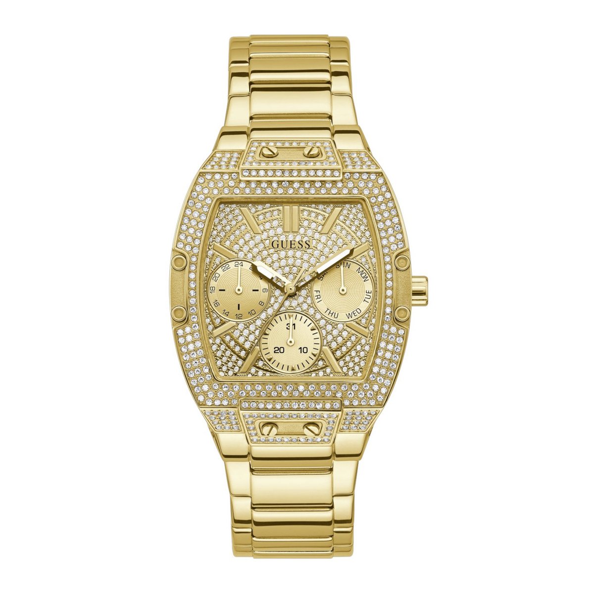 Guess Raven GW0104L2 Horloge - Staal - Goudkleurig - Ø 43.5 mm