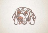 Line Art - Hond - Beagle - M - 60x82cm - Multiplex - geometrische wanddecoratie