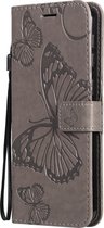 Mobigear Butterfly Telefoonhoesje geschikt voor Samsung Galaxy M31 Hoesje Bookcase Portemonnee - Grijs