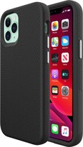 Voor iPhone 12 Triangle Armor Texture TPU + pc-hoes (zwart)