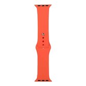 Voor Apple Watch Series 5 & 4 40 mm / 3 & 2 & 1 38 mm siliconen horlogebandje, kort deel (vrouwelijk) (abrikoos oranje)