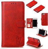 Leren beschermhoes voor iPhone 8 Plus en 7 Plus (rood)