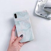 Volledige dekking Glanzende marmeren textuur schokbestendige TPU-hoes voor iPhone X / XS