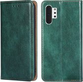 Voor Samsung Galaxy Note10 + PU + TPU Gloss Oil Effen Kleur Magnetische Horizontale Flip Leren Case met Houder & Kaartsleuf & Portemonnee (Groen)