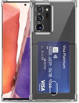 Voor Samsung Galaxy Note20 Ultra TPU transparante beschermhoes met kaartsleuven (transparant)