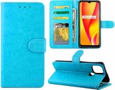 Voor OPPO Realme V3 Crazy Horse textuur lederen horizontale flip beschermhoes met houder & kaartsleuven & portemonnee & fotolijst (babyblauw)