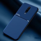 Voor OnePlus 7 Pro Classic Tilt Strip Grain Magnetisch Schokbestendig PC + TPU-hoesje (blauw)