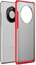 Voor Huawei Mate 40 Pro Plus Vierhoekige schokbestendige TPU + pc-beschermhoes (rood)