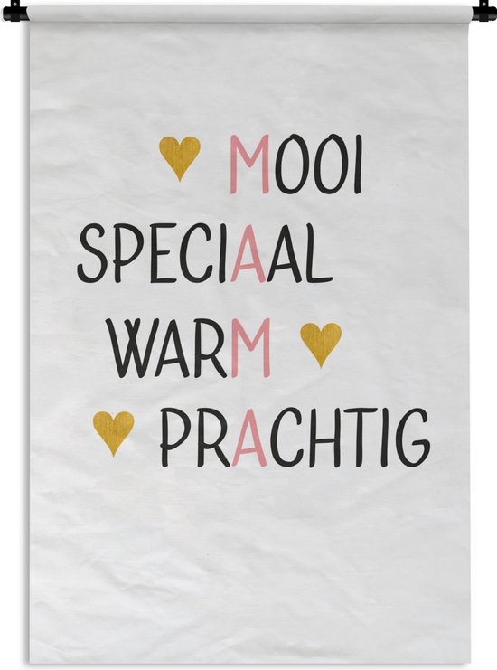 Wandkleed Moederdag - Moederdag cadeau tip - print met tekst - Mama is mooi  speciaal... | bol.com