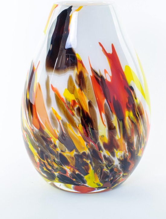 Madison Handel Arresteren Fidrio vaas organic Terra - decoratieve vaas - glazen vaas - vase - mond  geblazen glas... | bol.com