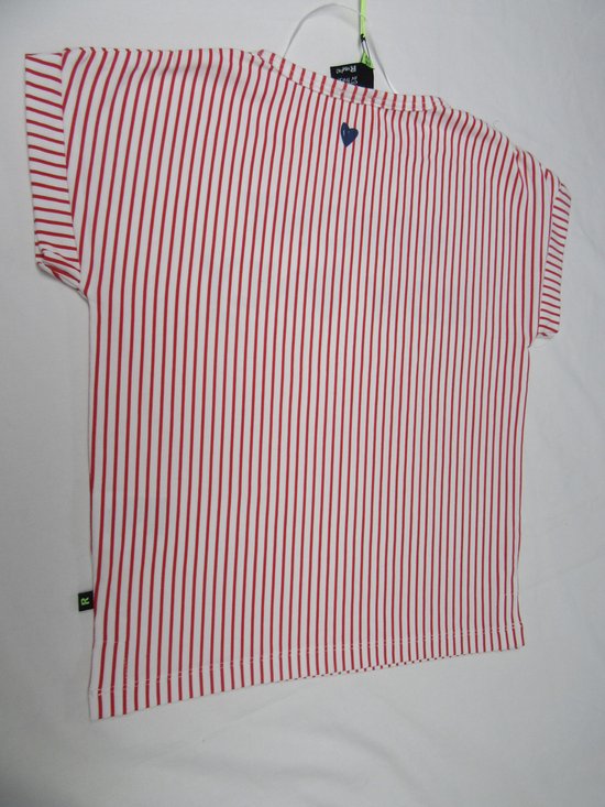 rumbl , meisje , t-shirt korte mouw , streep rood , 116 / 122 - Rumbl