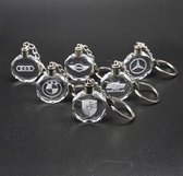 LED sleutelhanger - auto logo Volvo - gifts - sleutelhangers - gegraveerd in glas