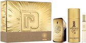 Paco Rabanne 1 Million Giftset - parfum spray 50 ml + parfum tasspray 10 ml + deodorant spray 150 ml - cadeauset voor heren