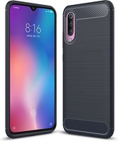 Xiaomi Mi 9 SE Hoesje - Mobigear - Brushed Serie - TPU Backcover - Marineblauw - Hoesje Geschikt Voor Xiaomi Mi 9 SE