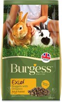 Burgess excel rabbit adult oregano konijnenvoer - 2 kg - 1 stuks