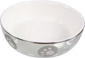 Kattendrinkschotel royal zilver/wit - 13 cm - 1 stuks