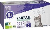 Yarrah cat alu pate multipack chicken / turkey - 8x100 gr - 1 stuks