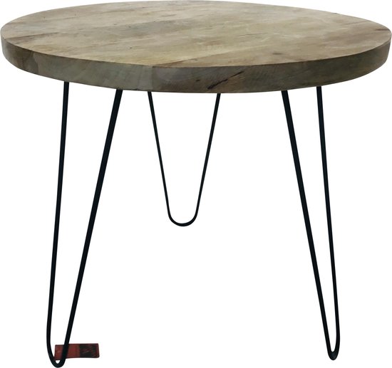 table iron/wood | ø55x55 | naturel