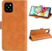 Voor Galaxy M60S / A81 / Note 10 Lite Double Buck Crazy Horse Business Mobiele telefoon Holster met Card Wallet Bracket-functie (geel)