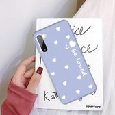 Voor Galaxy Note10 Smiling Love Heart Pattern Frosted TPU beschermhoes (lichtpaars)
