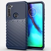 Voor Motorola G Stylus Thunderbolt Shockproof TPU Soft Case (Navy Blue)
