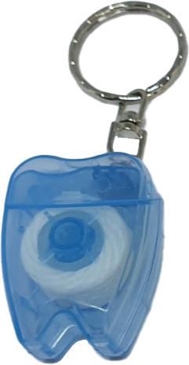 Goedkoopste Tanden Floss Sleutelhanger – Flossen – Flossdraad – Blauw Doorzichtig - oDaani