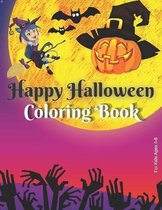 Happy Halloween Coloring Book for Kids Ages 4-8