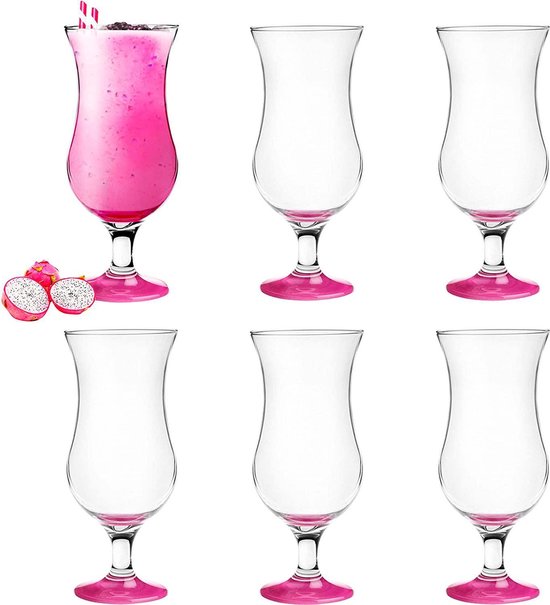 Gutos Cocktailglazen - 400 ml - Glas - 6 stuks - Smoothie - Longdrink glazen  -... | bol.com
