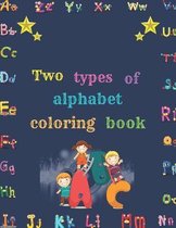Two types of alphabet coloring book