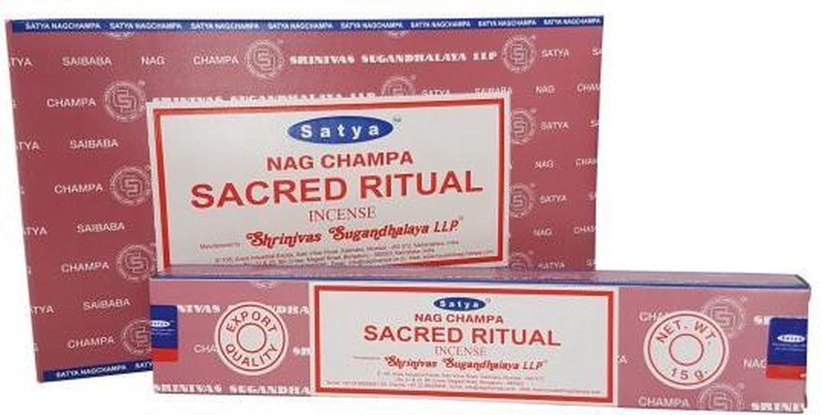 Encens Satya Nag Champa Sacred Ritual 12 x 15 grammes